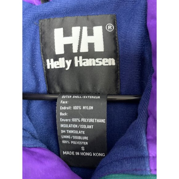 Helly Hansen Mens VTG 90s Waterproof Insulated Parka Teal Purple S RY10367 EUC - Picture 10 of 12